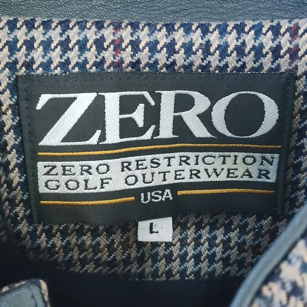 Vintage Zero Restriction Golf Pullover Jacket Large Silk Cashmere Wool USA Made